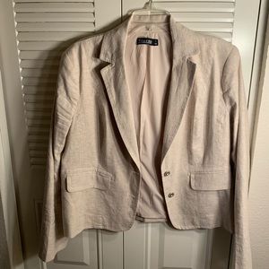 Tan New York and Company blazer.